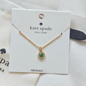 NWT KATE SPADE You're A Gem Pave Halo Pendant Necklace KM137 W DUST BAG $59